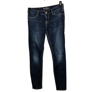 Silver Jeans Co Suki Jeans Women's Size 26W 31L Dark Wash Stretch Jegging